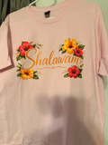 Shalawam Floral Graphic T-Shirt - Light Pink Faith Inspired Tee
